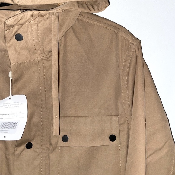 Craig Green Tan/Beige Windbreaker Water Resistant Parka Coat w Hoodie XS​​​​ - Picture 5 of 16